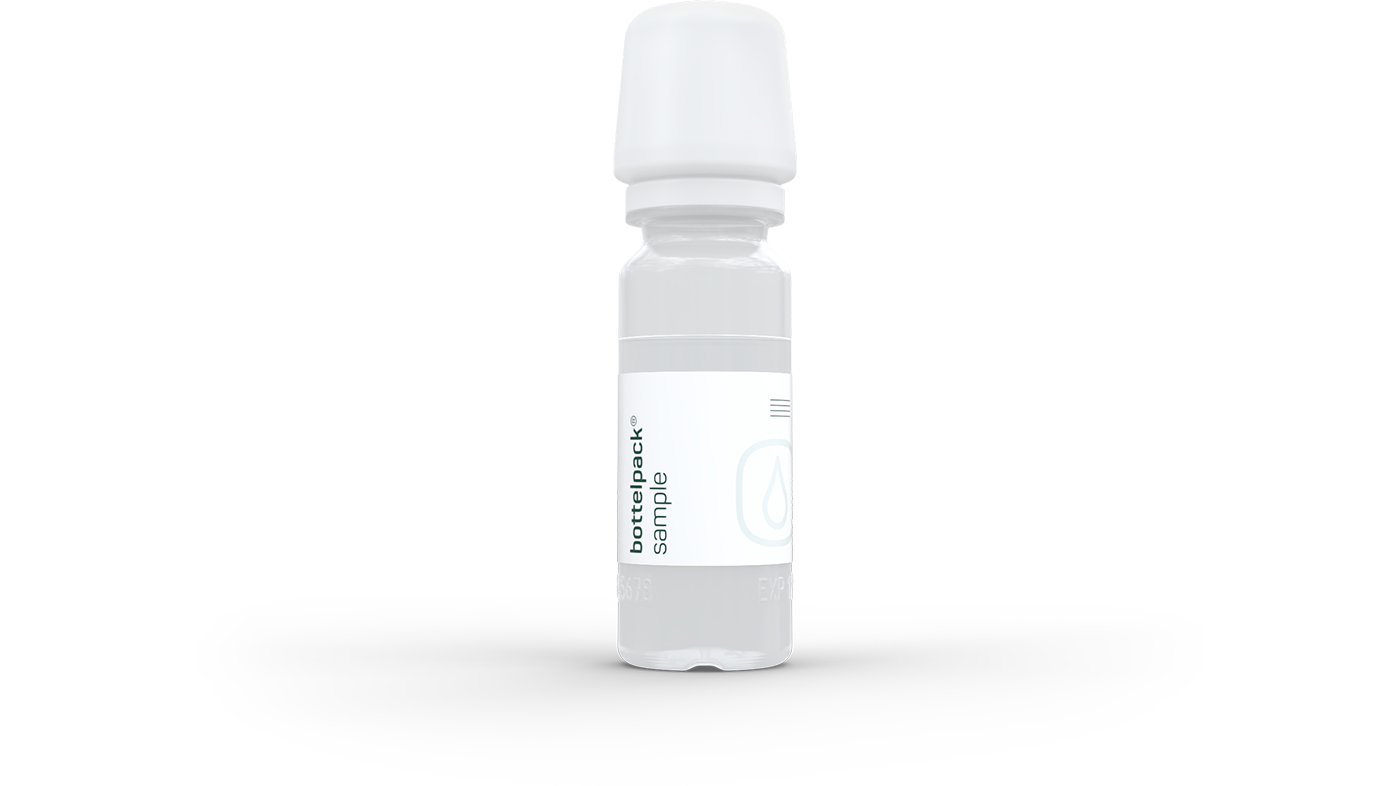 Multi-dose ampoule for eye drops with label