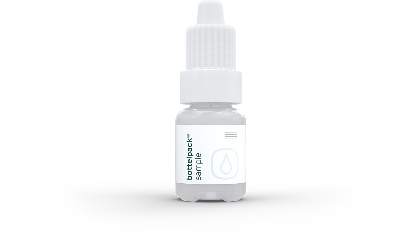 Multi-dose ampoule for eye drops with label