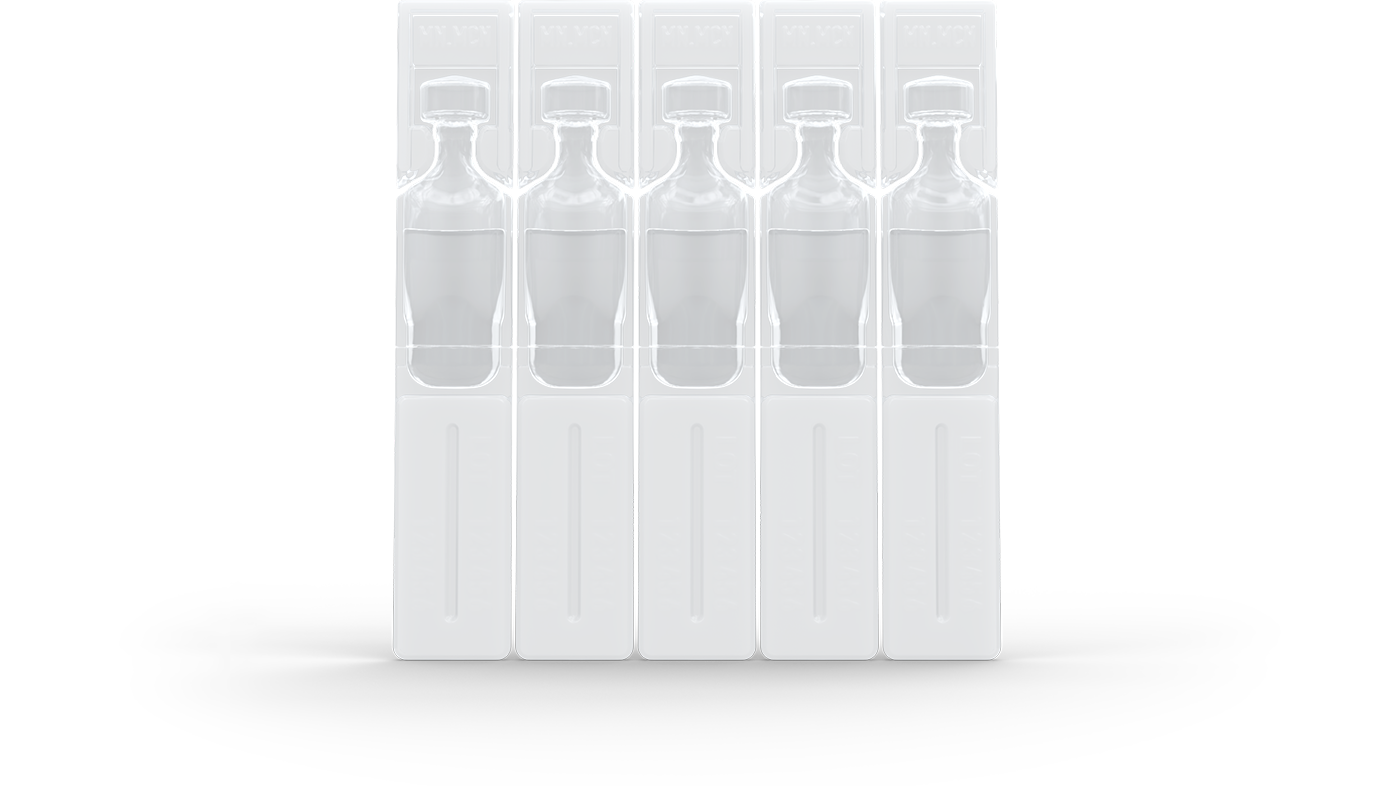 Rendering of BFS ampoules for eye drops