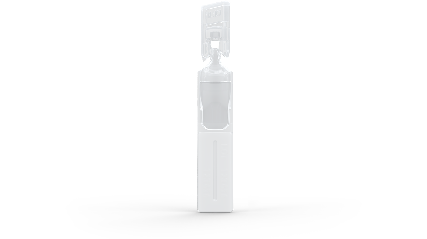 Rendering of a single BFS ampoule for eye drops